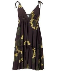Moschino - Floral-Print Ruffled-Tier Dress - Lyst