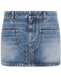 Amiri - Mini-Rok Met Bedel - Lyst