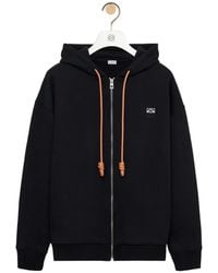 Loewe - Logo-Embroidered Zip-Up Hoodie - Lyst