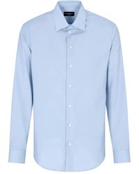 Emporio Armani - Long-Sleeves Button-Up Shirt - Lyst