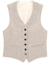 Fortela - Demi Button-Front Single-Breasted Waistcoat - Lyst