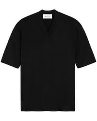 Ami Paris - Jersey Con Cuello En V Y Manga Corta - Lyst