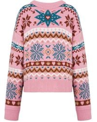 Moschino - Snowflake Pullover Aus Wolle - Lyst