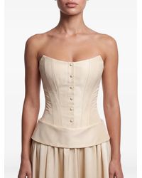 POST MERIDIEM - Buttoned Corset And Midi Skirt Set - Lyst