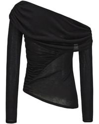 Elwood - Shirred Off-Shoulder Long-Sleeved T-Shirt - Lyst