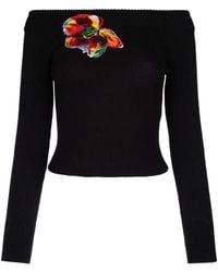 McQueen - Schulterfreier Pullover - Lyst