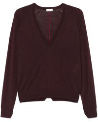 Lanvin - Pointelle-Trim Sweater - Lyst