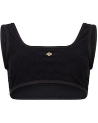 CASABLANCA - Monogram Jacquard Bikini Top - Lyst