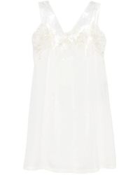 Maison Margiela - Lace-Trim Tulle-Overlay Dress - Lyst