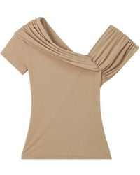 B+ AB - Ruched Off-Shoulder Blouse - Lyst