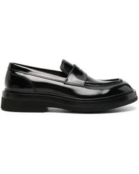 Santoni - High-shine Leather Loafers - Lyst
