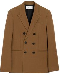 Ami Paris - Double-Breasted Wool Jacket - Lyst