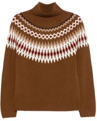 Be You - Maglione Fair Isle A Collo Alto - Lyst
