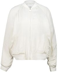 CASABLANCA - Embroidered Satin Bomber Jacket - Lyst