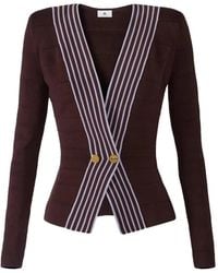 Elisabetta Franchi - Striped Cardigan - Lyst