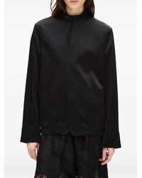 Ann Demeulemeester - Zaya Satin-Finish High-Neck Jacket - Lyst