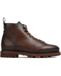 Santoni - レザー ハイキングブーツ - Lyst