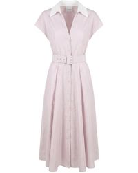 Sara Roka - Midi Cheri Front-Buttons Belted Dress - Lyst