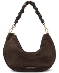 Gianni Chiarini - Cleo Suede Twisted-Handle Shoulder Bag - Lyst