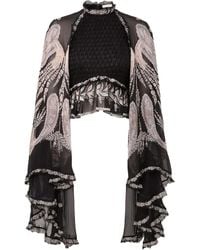 Zimmermann - Dream Burnout Blouse Met Ruches - Lyst