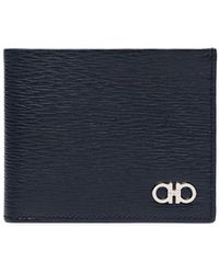 Ferragamo - Wallet With Metallic Front Logo - Lyst