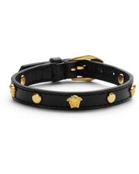 Versace - メドゥーサ レザーブレスレット - Lyst