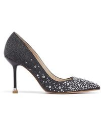 Liu Jo - Denim Rhinestone-Embellished Pumps - Lyst