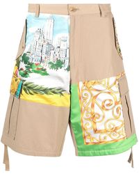 Moschino - Mix-print Panelled Cargo Shorts - Lyst