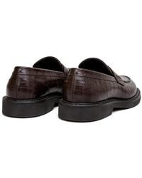 Canali - Embossed-Pattern Loafers - Lyst