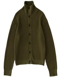 Studio Nicholson - Oran Ribbed-Knit Cotton Cardigan - Lyst
