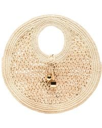 Jacquemus - Small The Spiaggia Raffia Tote Bag - Lyst