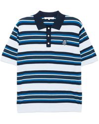 Maison Kitsuné - Gestreiftes Poloshirt Mit Fox Head-Patch - Lyst