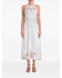 Twinset - Crochet-Trim Sleeveless Midi Dress - Lyst
