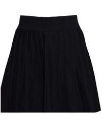 MC2 Saint Barth - Pleated Knitted Mini Skirt - Lyst