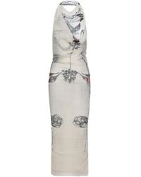 Jean Paul Gaultier - Robe Tattoo Rose And Bird - Lyst