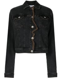 Vivetta - Trim-Embroidered Denim Jacket - Lyst
