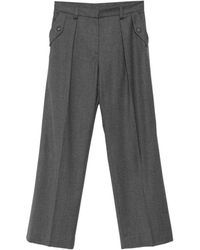 Antonelli - Salice Pleated Wide-Leg Trousers - Lyst