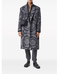 Versace - Doppelreihiger Mantel aus Barocco-Jacquard - Lyst