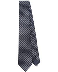 Giorgio Armani - Logo-embroidered Silk Tie - Lyst
