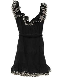 Zimmermann - Embroidered Mini Dress - Lyst