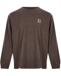 Carhartt - Logo-Patch Long-Sleeved T-Shirt - Lyst
