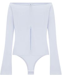 Courreges - Off-shoulder Zipped Bodysuit - Lyst
