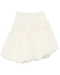 Ermanno Scervino - Floral-Lace Ruffled Midi Skirt - Lyst
