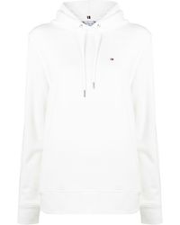 Tommy Hilfiger - Logo-embroidered Drawstring Hoodie - Lyst