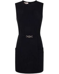 Twinset - Logo-Plaque Sleeveless Mini Dress - Lyst