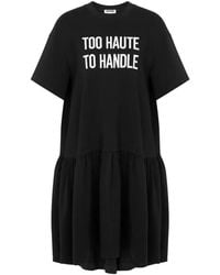 Moschino - Cotton Tiered Mini Day Dress - Lyst