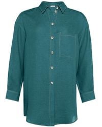 Eres - Flashing Contrast-Stitch Chest-Pocket Shirt - Lyst