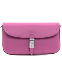Pinko - Letter Detail Saddle Flat Cross Body Bag - Lyst
