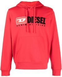 DIESEL - Logo-Patch Cotton-Blend Hoodie - Lyst