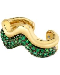 SHAY - Wave Emerald Ear Cuff - Lyst